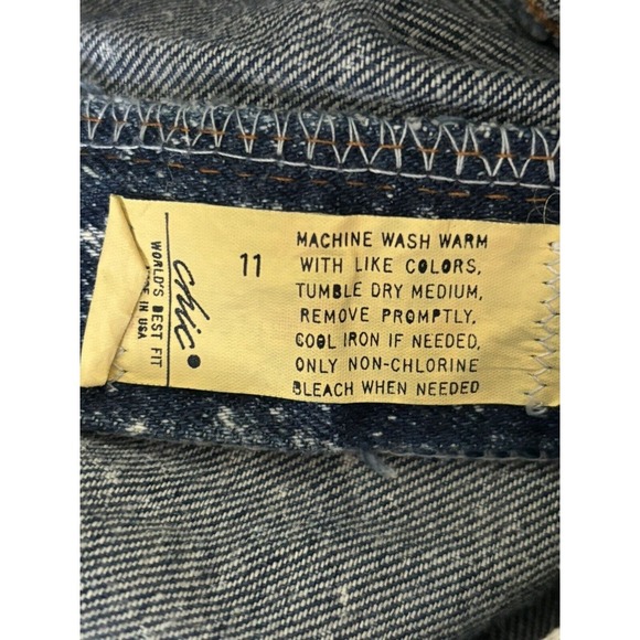 90s Chic Denim Capri Shorts Sz 11 Jrs USA Made Acid Wash NWT Old Stock - Picture 8 of 9